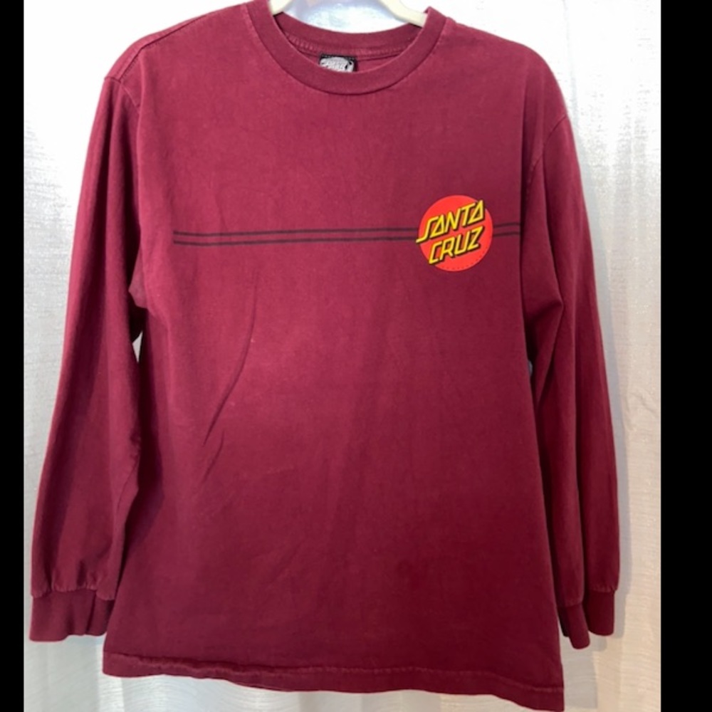 Maroon Santa Cruz long sleeve shirt